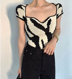 Marble Pattern Knit Top