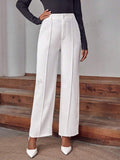 Solid Wide Leg Pants