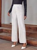 Solid Wide Leg Pants