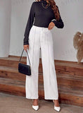 Solid Wide Leg Pants