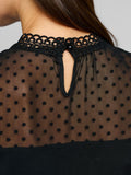 Lace Detail Peplum Blouse