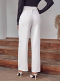 Solid Wide Leg Pants