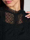 Lace Detail Peplum Blouse